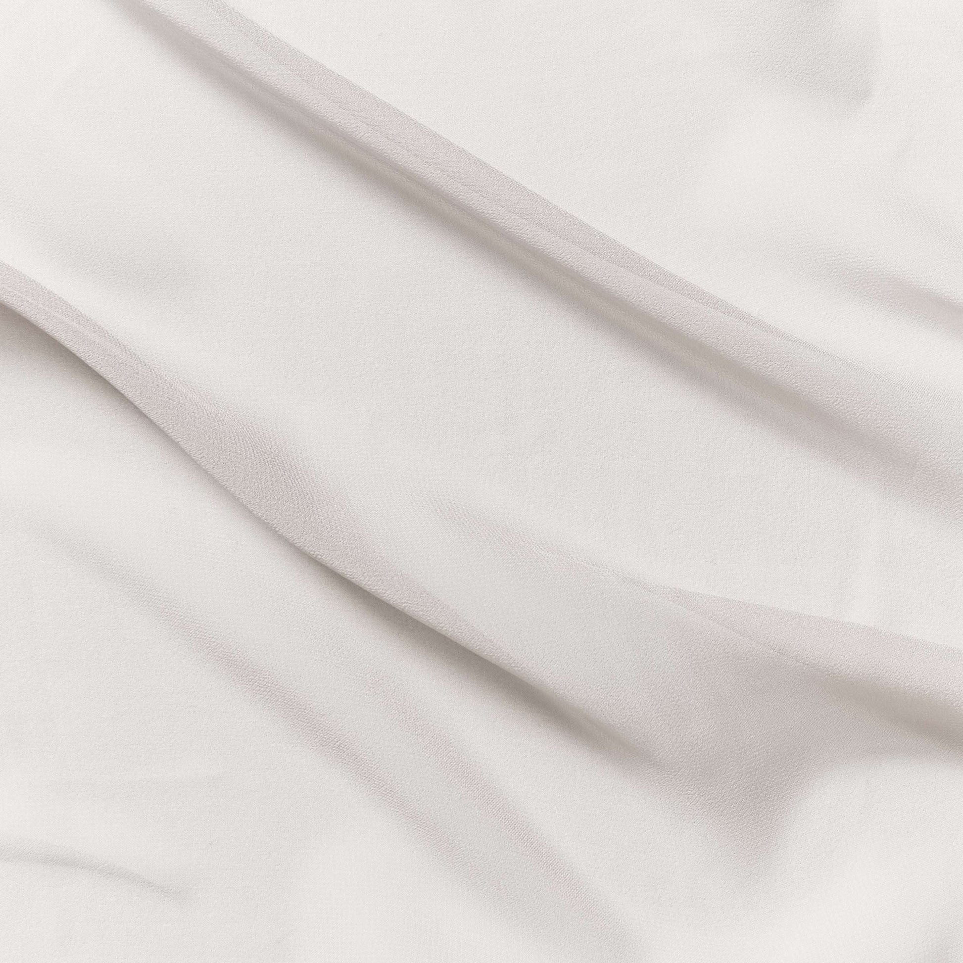 silk georgette showing the silver color version of a Lightweight sheer floaty pure silk with excellent drape great for layering and gathering