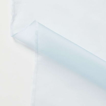 silk organza showing the blue color version of a sheer stiff Lightweight pure silk with natural silk sheen
