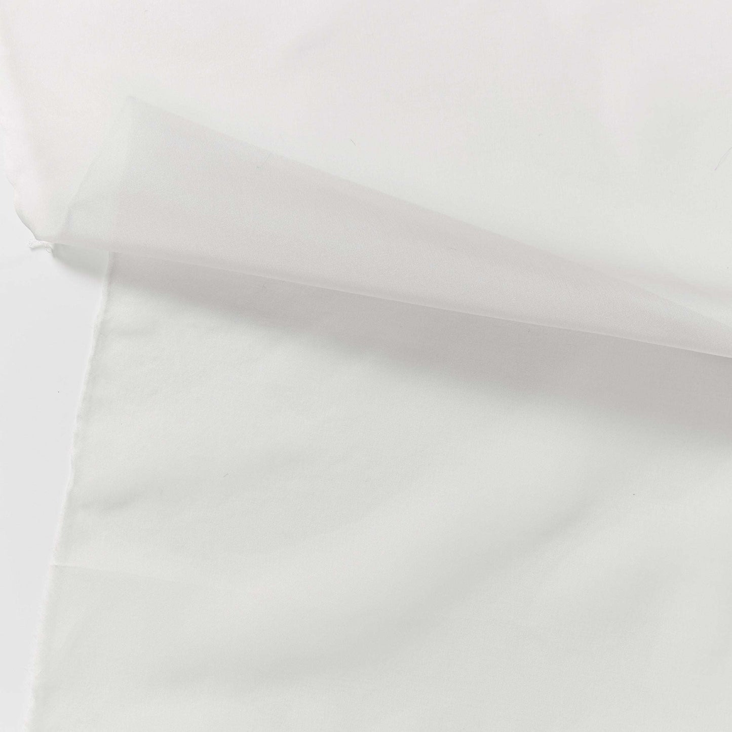 silk organza showing the white color version of a Lightweight stiff sheer pure silk with natural silk sheen