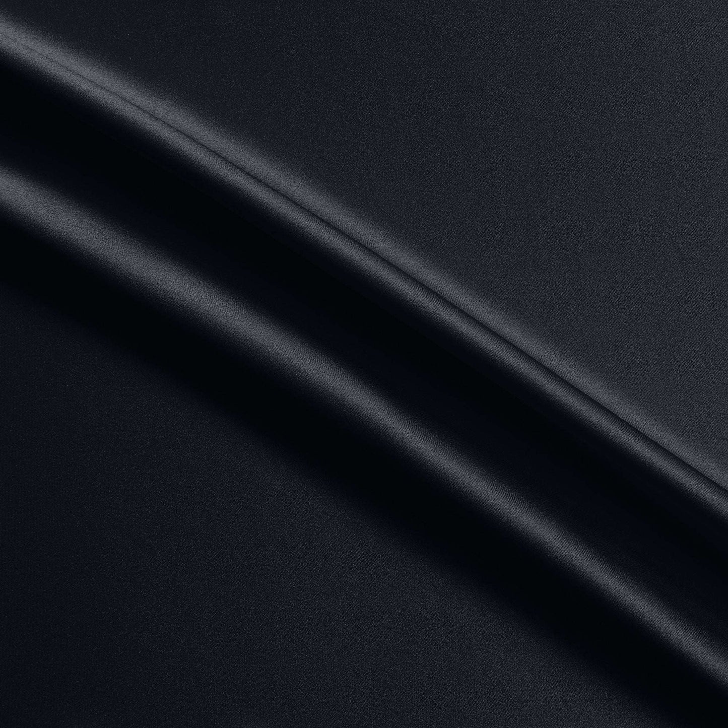 Silk Satin showing the Black color version of a Soft Pure mulberry silk with natural sheen and fluid drape