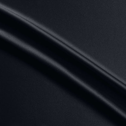 Silk Satin showing the Black color version of a Soft Pure mulberry silk with natural sheen and fluid drape