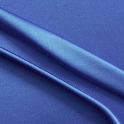 Silk Satin showing the Cobalt color version of a Soft Pure mulberry silk with natural sheen and fluid drape