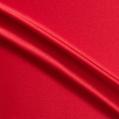 Silk Satin showing the Scarlet color version of a Soft Pure mulberry silk with natural sheen and fluid drape