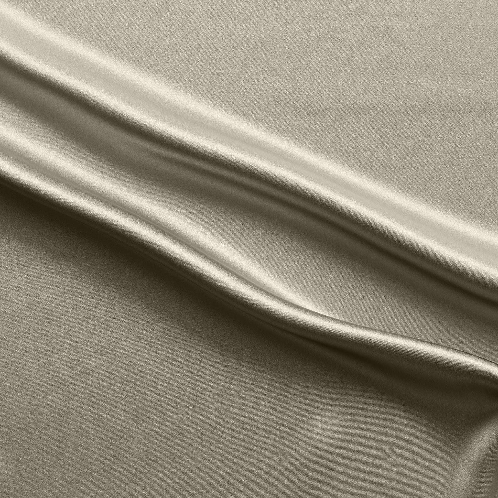 Silk Satin showing the Stone color version of a Soft Pure mulberry silk with natural sheen and fluid drape