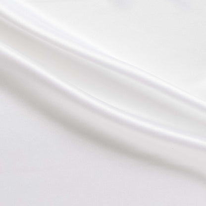 Satin silk satin showing the white color version with natural sheen and fluid drape