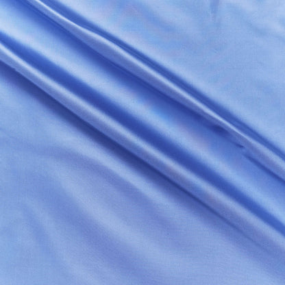 silk taffeta colours showing the china blue color version of a smooth crisp pure silk with good drape