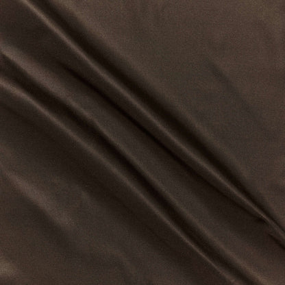silk taffeta colours showing the chocolate color version of a smooth crisp pure silk with good drape