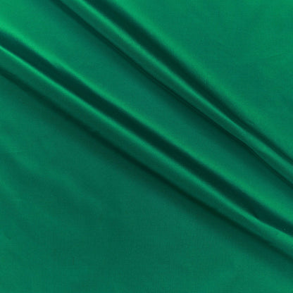 silk taffeta colours showing the emerald green color version of a smooth crisp pure silk with good drape