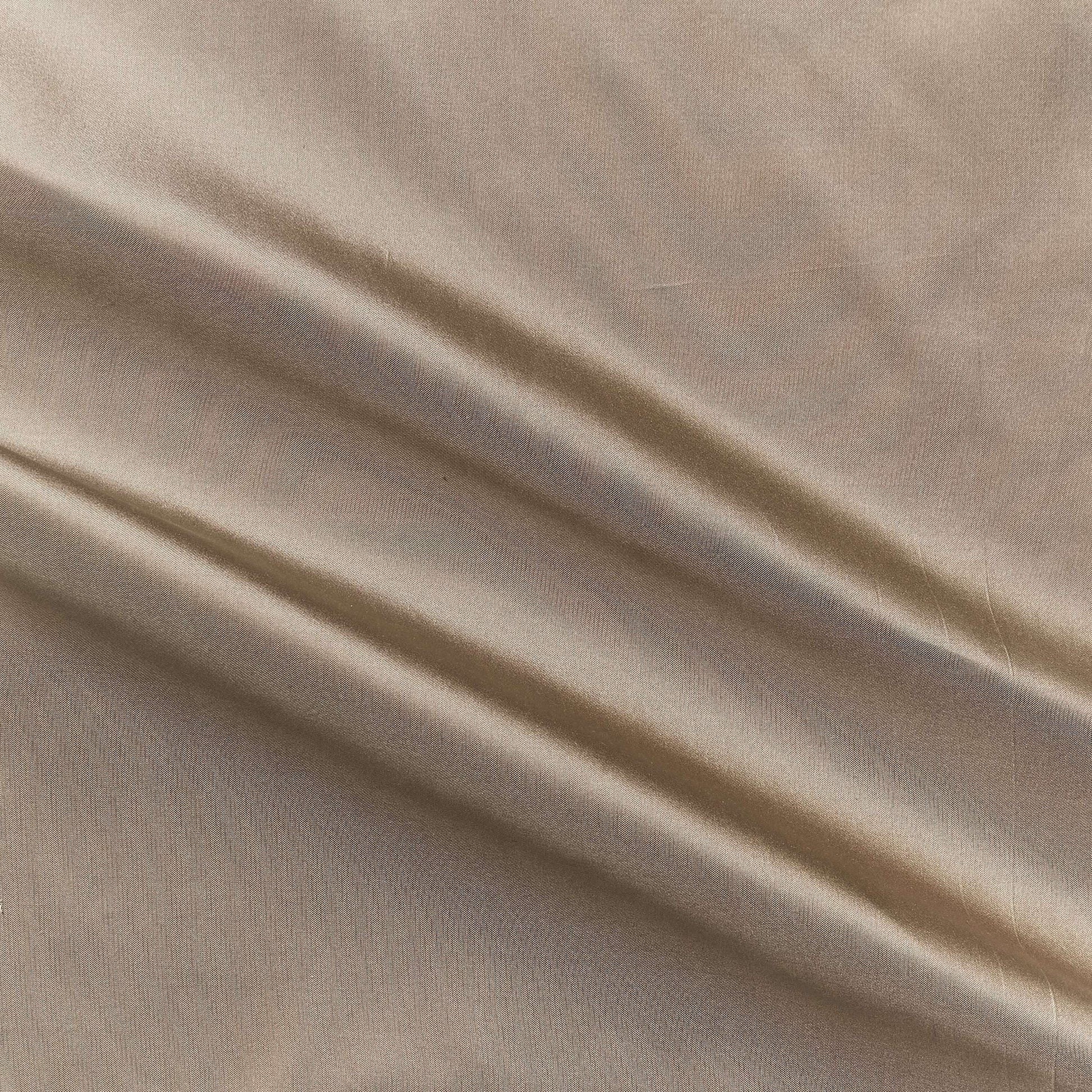 silk taffeta colours showing the mocha color version of a smooth crisp pure silk with good drape