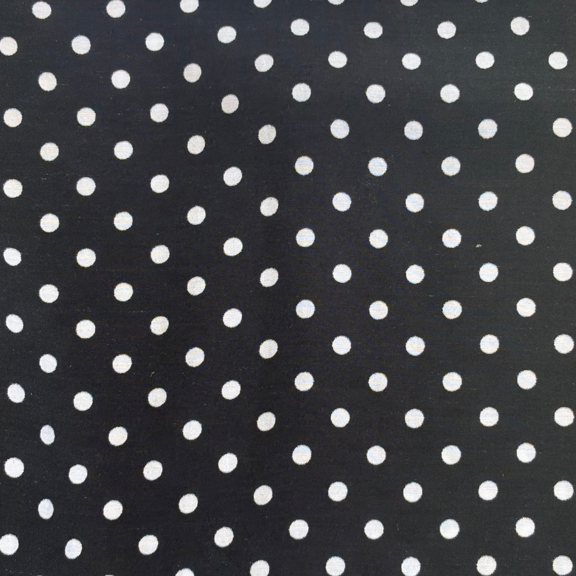 Exhibiting Spotty which features a spot print on a washable silk and rayon blend fabric