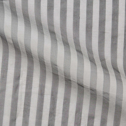 silk organza showing the black and white striped colored shades of a Lightweight stiff sheer pure silk with natural silk sheen
