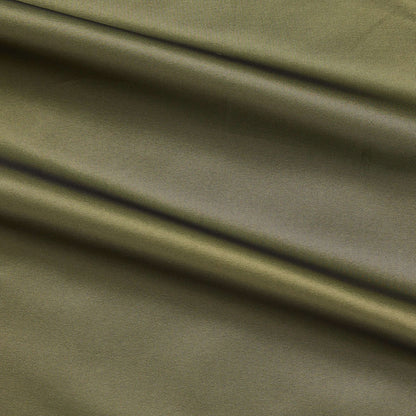 Tatler showing the plain Olive color version of a pure Polyester crisp smooth and lightweight shot taffeta with lustre