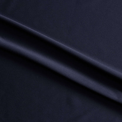 Trump showing the ink color version of a stretch duchess satin polyester and lycra blend with a delustered smooth sateen finish and gutsy weight