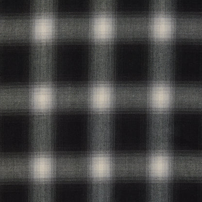 Displaying Blur which features black shaded colors on soft checks on a stretch polyester and rayon with spandex for stretch