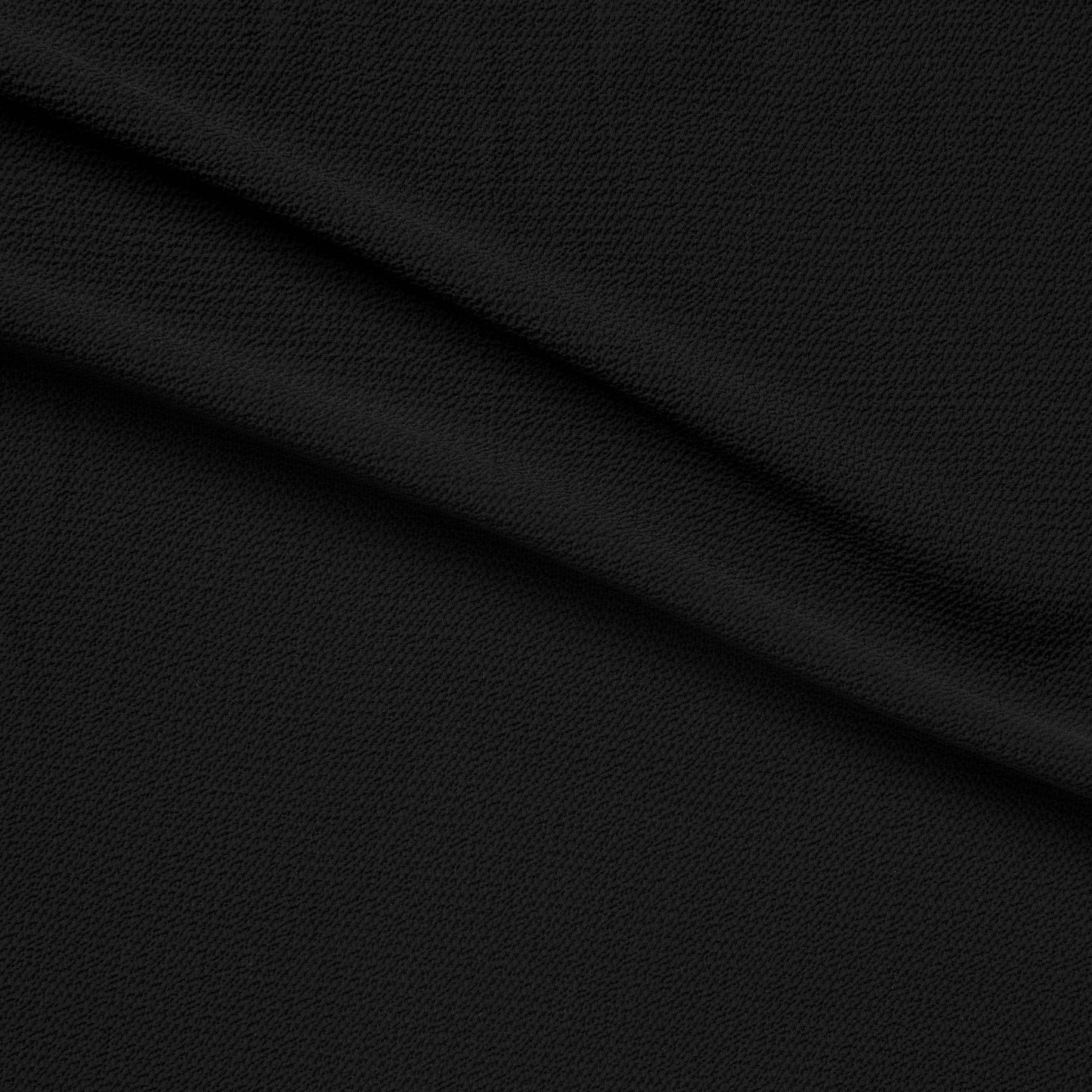 Bubble displaying the Black color version featuring soft light weight stretch crepe-weave  polyester with spandex featuring great drape