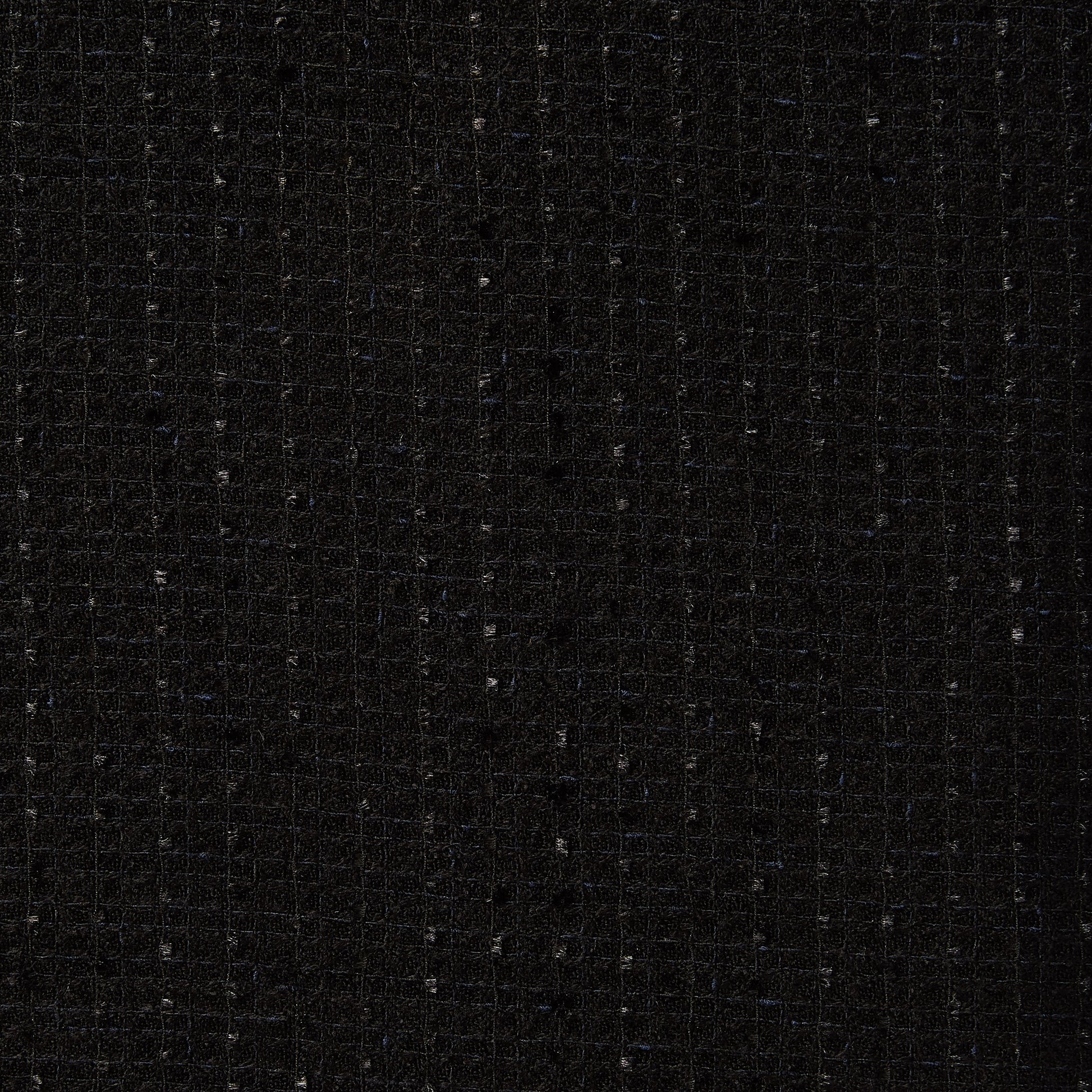 Eyelash displaying the black color woven yarn dyed tweed Acrylic  blend for suiting