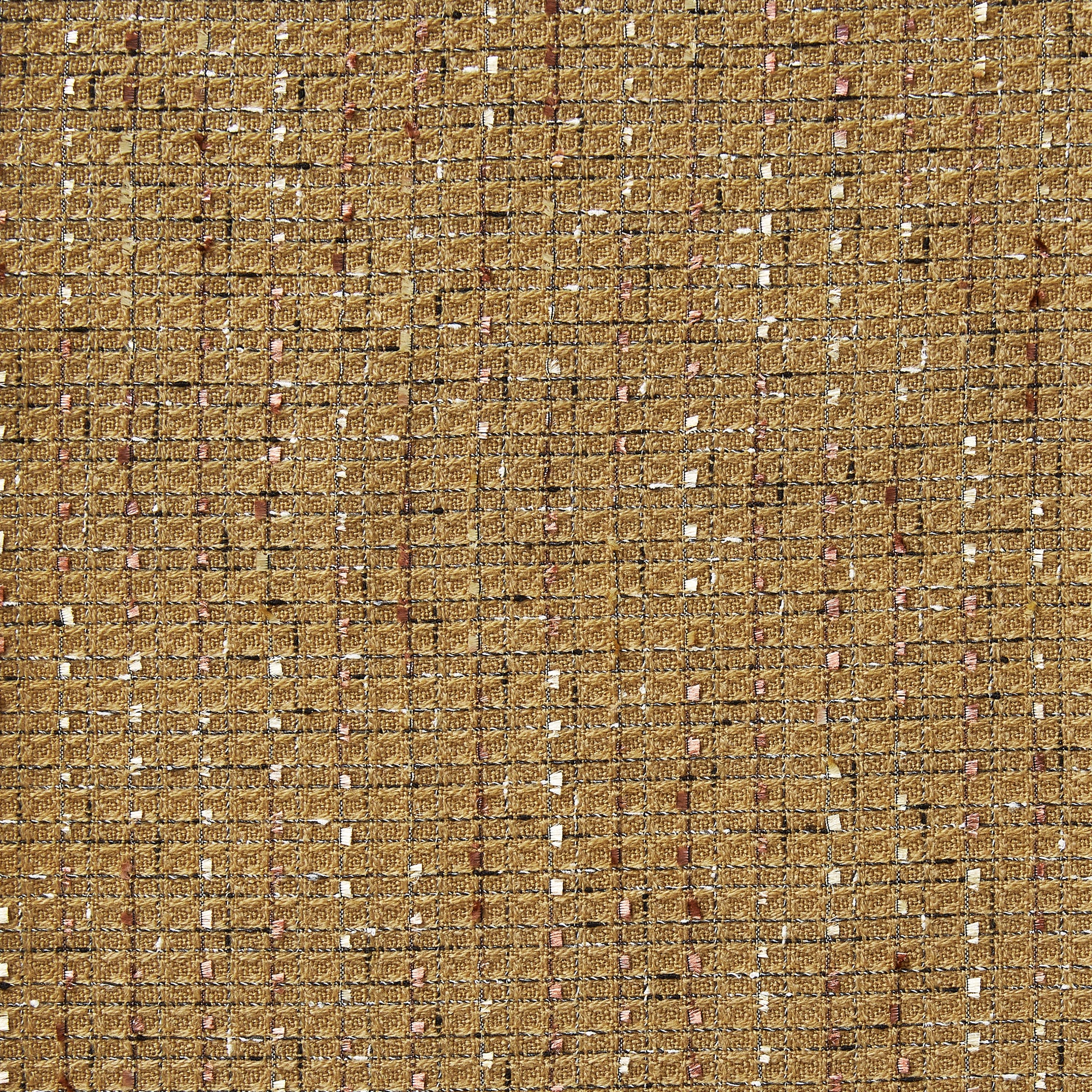 Eyelash presenting the camel  color woven yarn dyed tweed-like Acrylic  blend for suiting