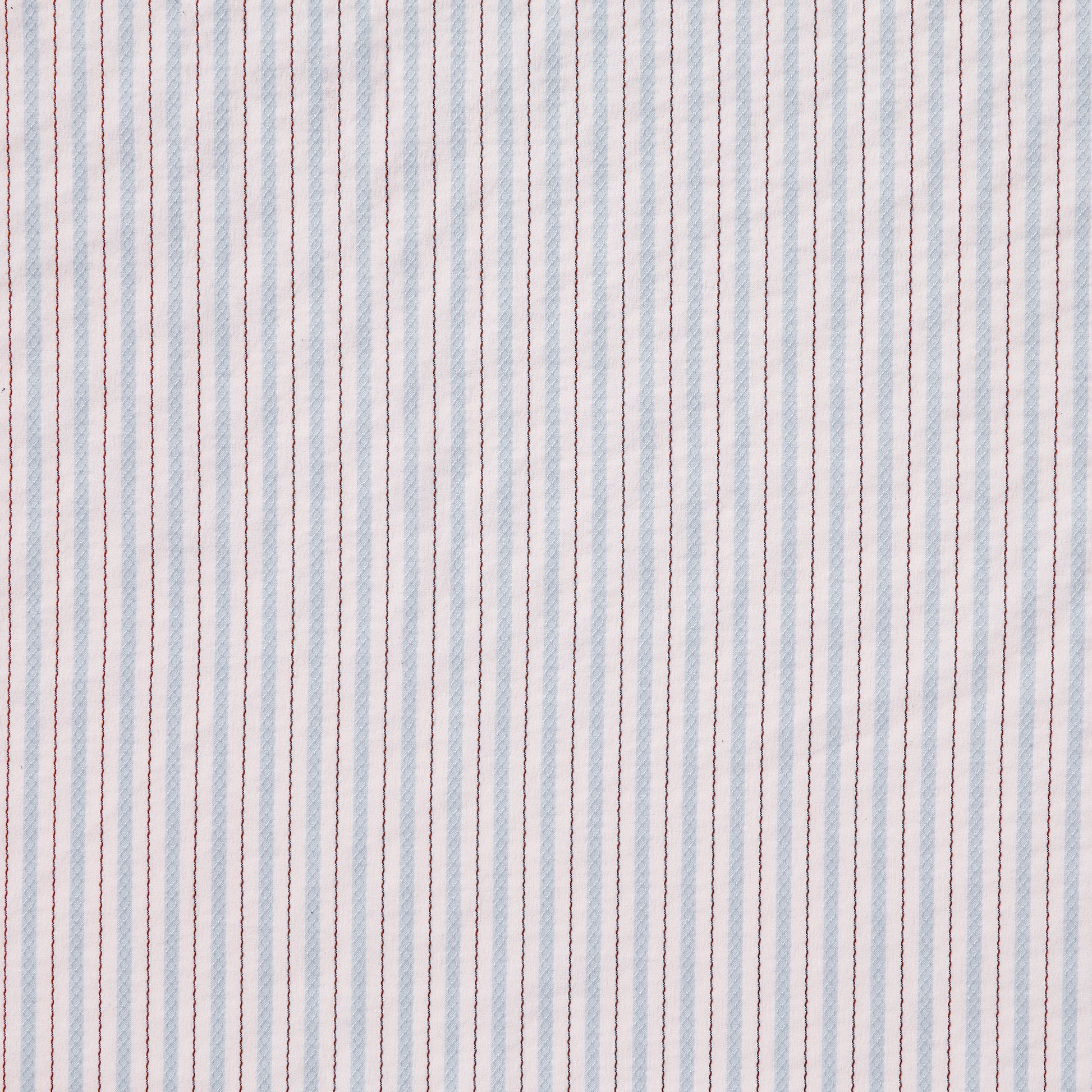 gap displaying the blue color version with Pencil striped stretch nylon and cotton with stitch detailing and good drape