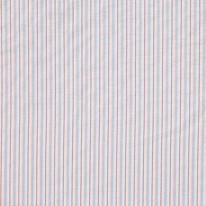 gap displaying the blue color version with Pencil striped stretch nylon and cotton with stitch detailing and good drape