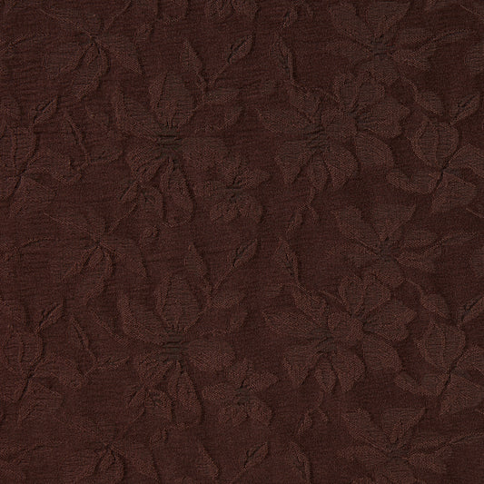 Displaying liliy a bark colored fabric in a classic floral  jacquard stretch cotton polyester and spandex