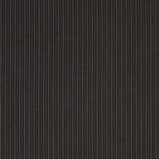 Displaying monza in the  charcoal colored Pin striped mid weight wool, polyester and rayon blend suitable for clothing and furnishings