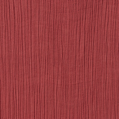 muslin displaying the garnet color version of a pure  breathable soft and natural  cotton muslin with yoryu crinkle textured face