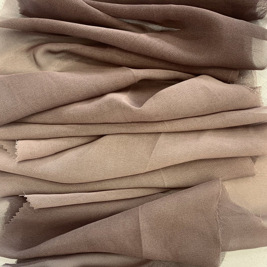 ombre featuring the chocolate colored version of Ombré dip dyed sheer and soft pure polyester chiffon