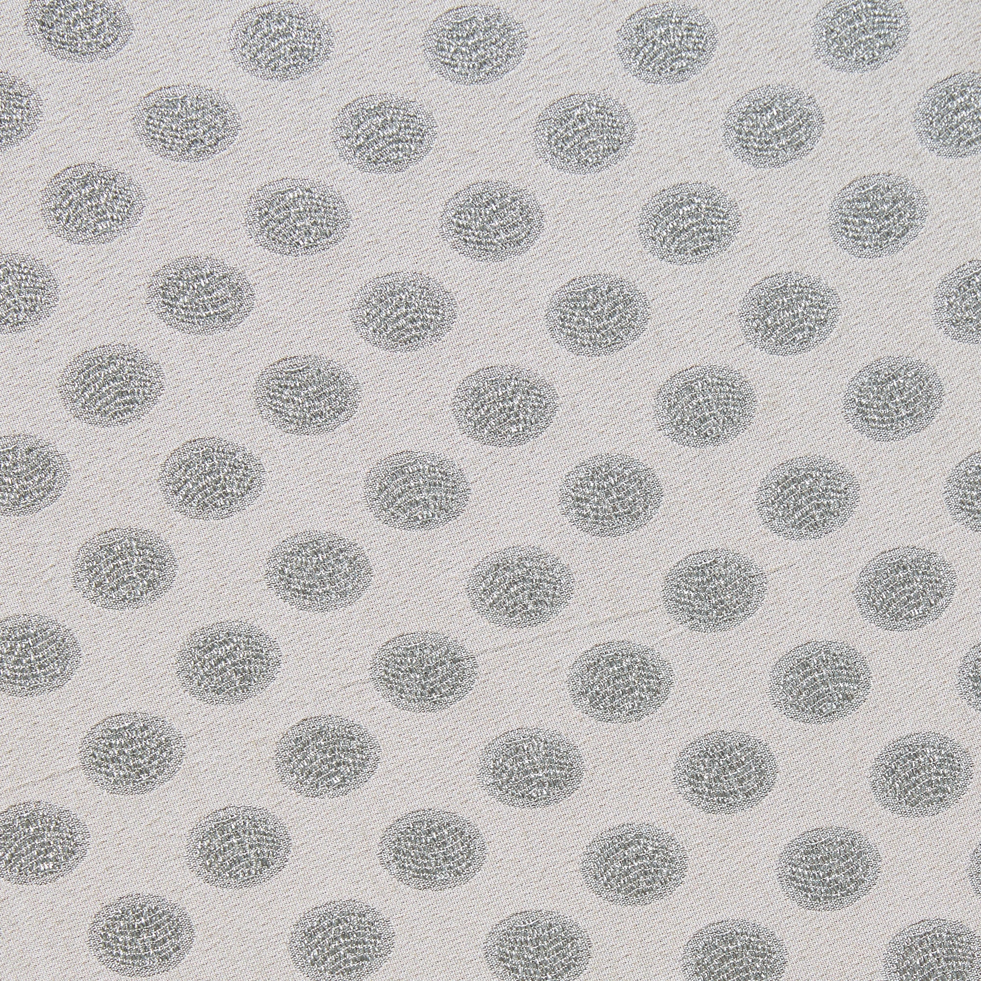 scramble illustrating the silver color version of a medium weight polyester blend featuring metallic spots with lurex thread and good drape