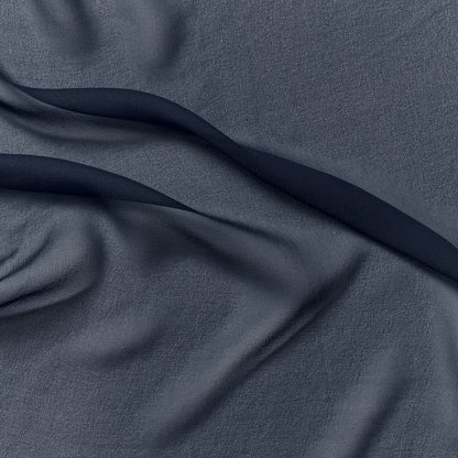 silk georgette featuring the navy color version of a Lightweight sheer floaty pure silk with excellent drape great for layering and gathering