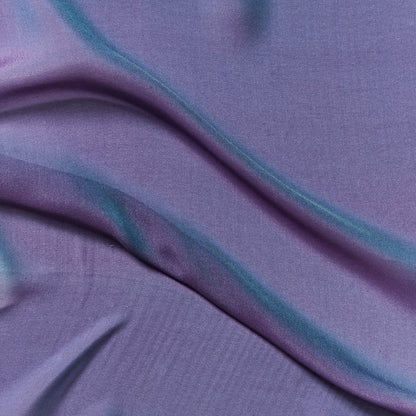 silk georgette featuring the twilight color version of a Lightweight sheer floaty pure silk with excellent drape great for layering and gathering