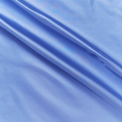 silk taffeta narrow showing the china blue color version of a smooth crisp pure silk with good drape