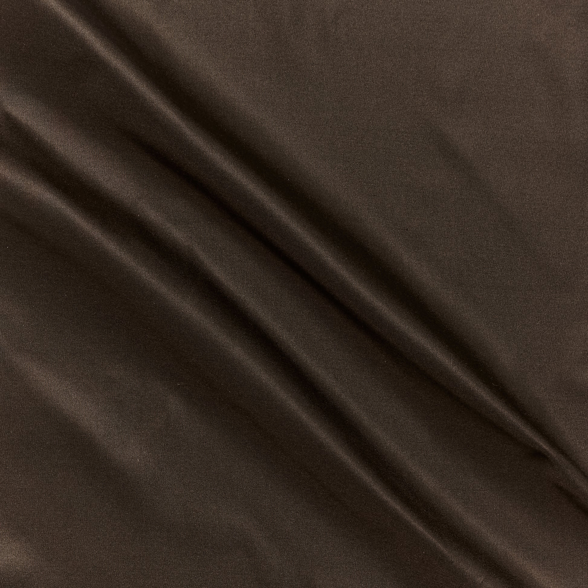 silk taffeta showing the chocolate color version of a smooth crisp pure silk with good drape