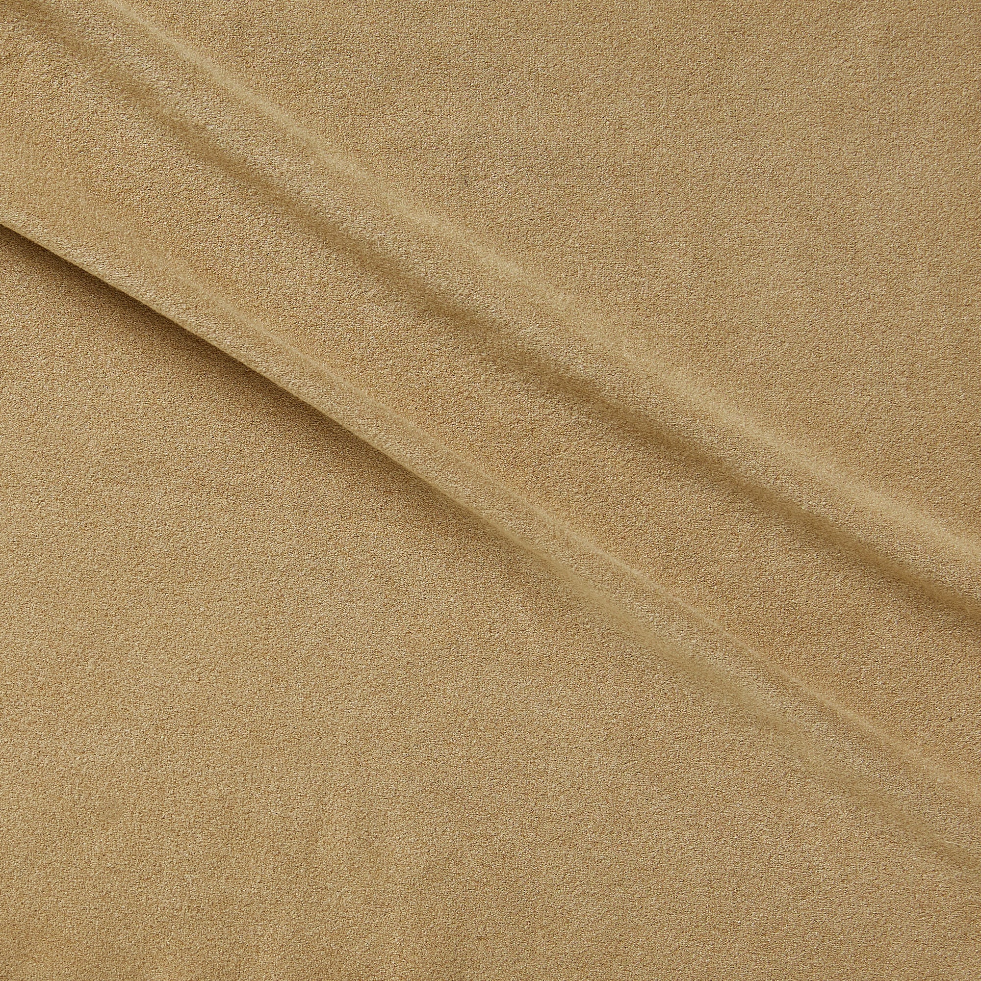 Illustrating super suede a chamois colored soft stretrch polyester vegan suede with spandex featuring good drape