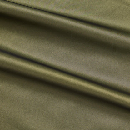 Tatler showing the Olive color version of a pure Polyester crisp smooth and lightweight shot taffeta with lustre