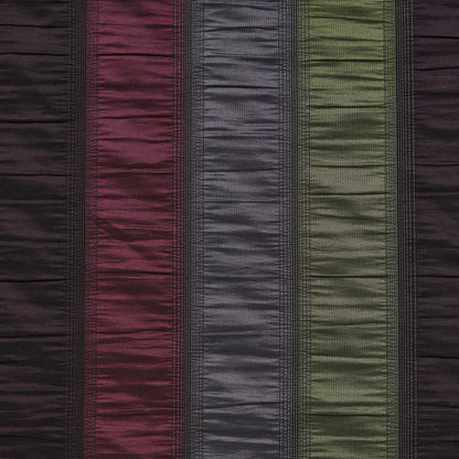 Tatler displaying the Plum colors version of a striped pure polyester crisp smooth textured taffeta with lustre