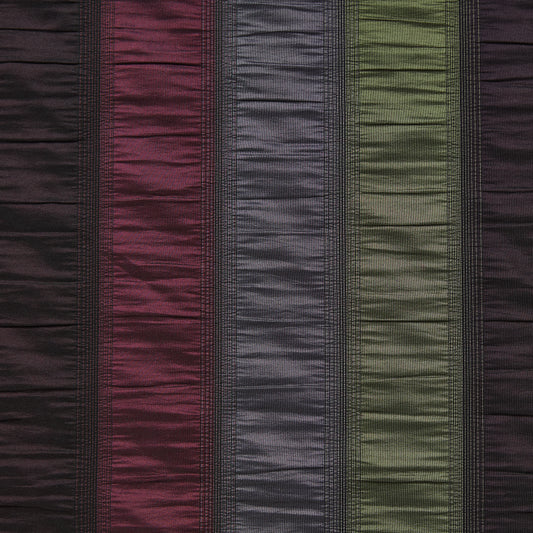 Tatler featuring the Plum colors version of a striped pure polyester crisp smooth textured taffeta with lustre