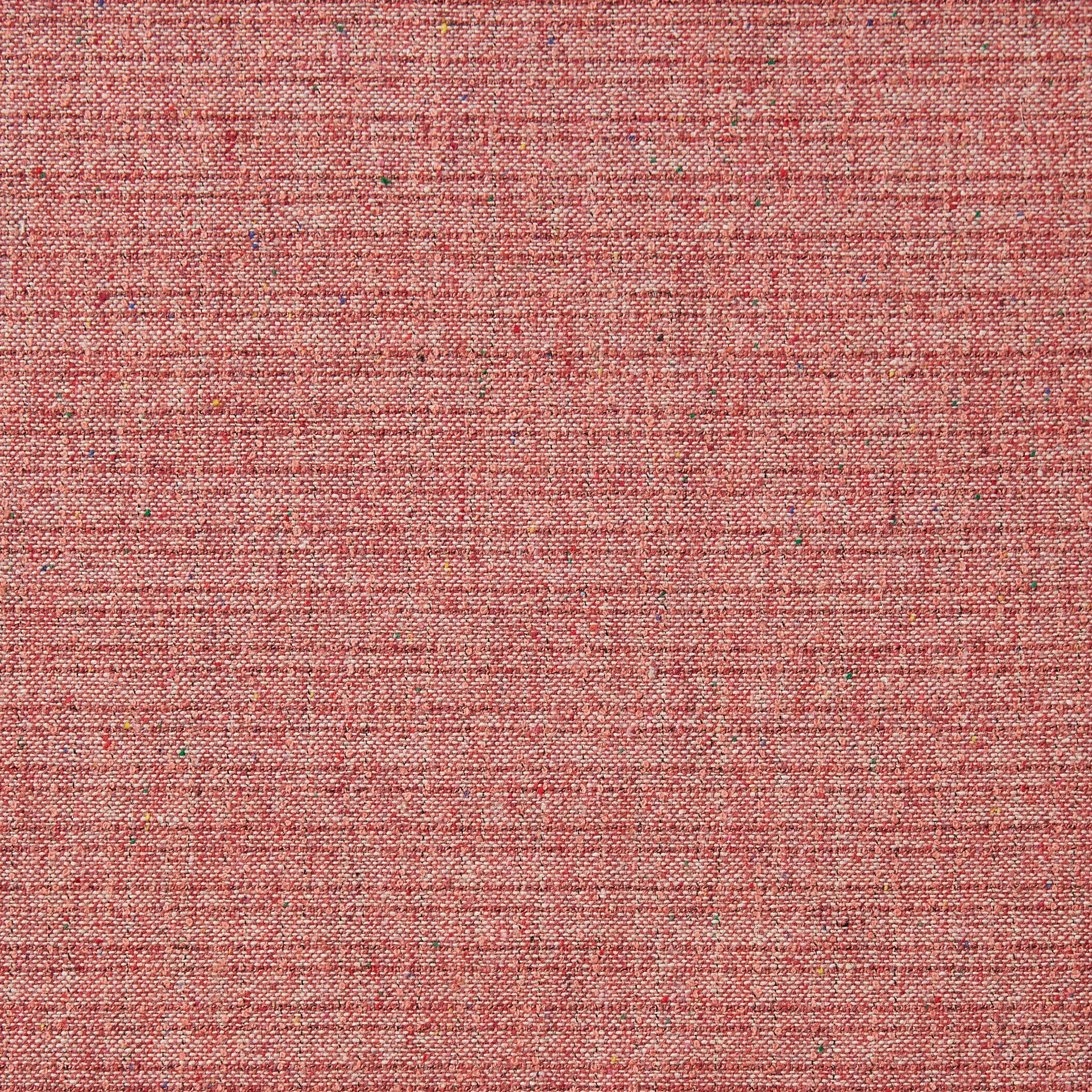 Showing Tweed a lipstick Red colored Wool, polyester, nylon and rayon blend  with textured face and slubs and moderate drape